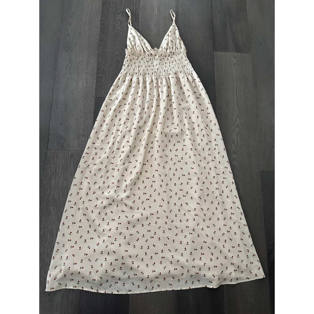 Princess Polly Dress Womens US 6 Small Ivory Floral Maxi Adjustable Strap Summer
